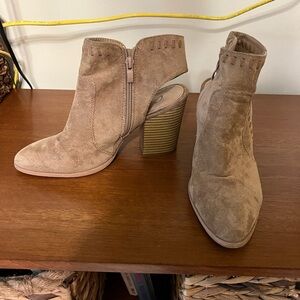 Coconuts by Matisse Suede Tan Heeled Boots